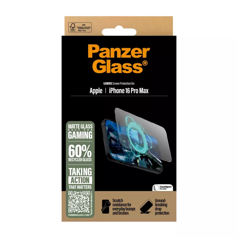 PanzerGlass ® Gaming Displayschutz iPhone 16 Pro Max | Ultra-Wide Fit