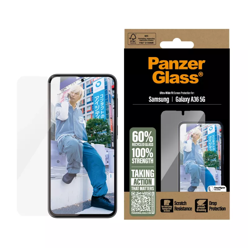 PanzerGlass ® Displayschutzfolie Samsung Galaxy A36 5G | Ultra-Wide Fit