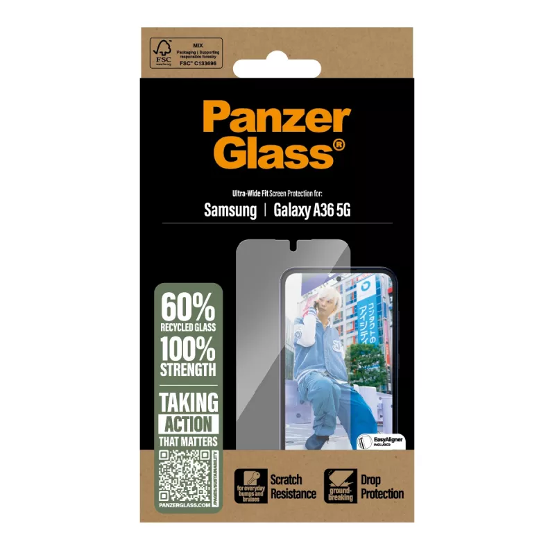 PanzerGlass ® Displayschutzfolie Samsung Galaxy A36 5G | Ultra-Wide Fit