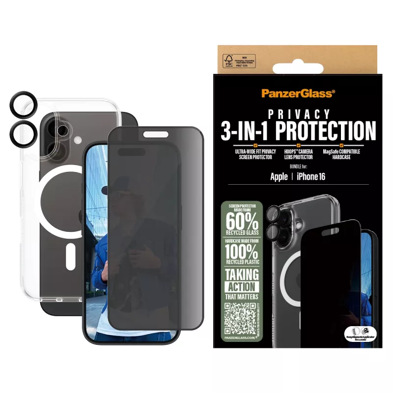 PanzerGlass 3-in-1 Privacy Protection Bundle iPhone '24 6.1