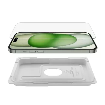 Bildschirmschutz Belkin ScreenForce für iPhone 15 Plus Stoß- und kratzfestes gehärtetes Glas