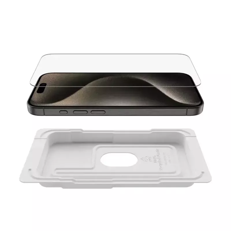 Belkin ScreenForce Displayschutzfolie für iPhone 15 Pro – stoßfest und kratzfest