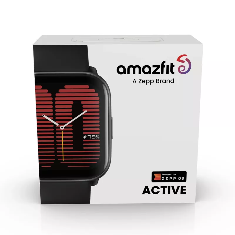 Amazfit Active 4.45 cm (1.75) AMOLED Digital 390 x 450 Pixel Touchscreen Schwarz GPS (W2211EU5N)