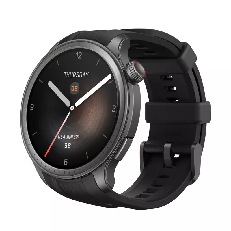 Amazfit Balance 3,81 cm (1,5 Zoll) AMOLED 46 mm Digital 480 x 480 Pixel Touchscreen Schwarz Wi-Fi GPS (Satellit)