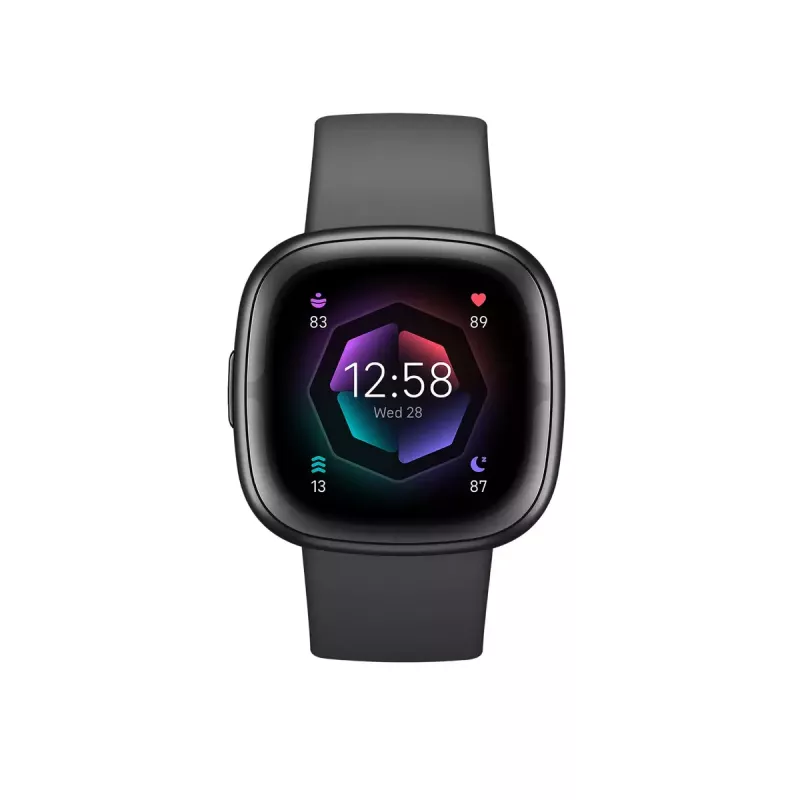 Smartwatch Fitbit Sense 2 Digital Touchscreen Schwarz