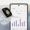 Smartwatch Fitbit Sense 2 Digital Touchscreen Schwarz