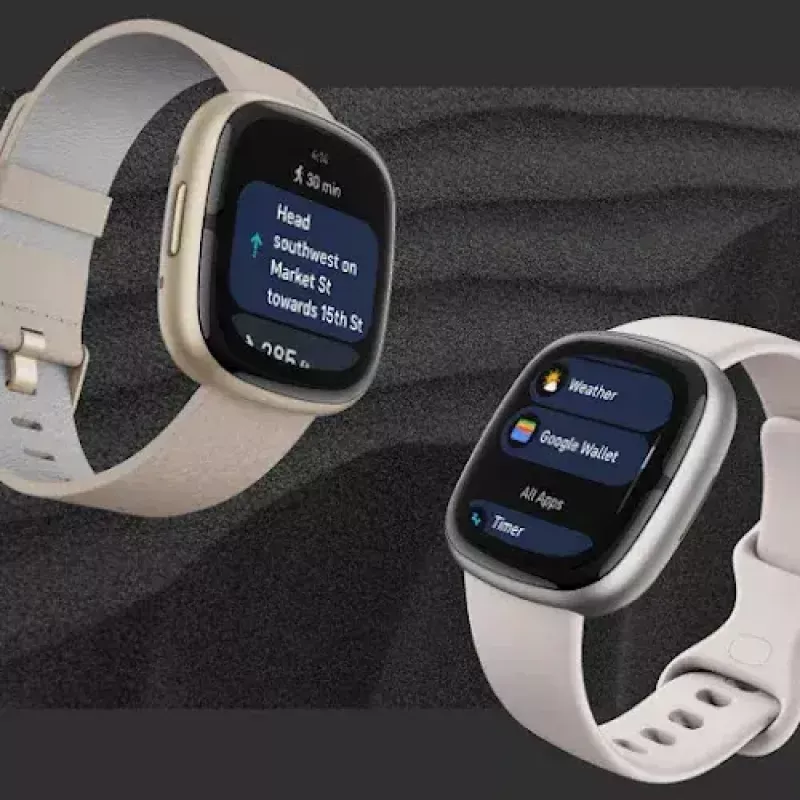 Smartwatch Fitbit Sense 2 Digital Touchscreen Schwarz