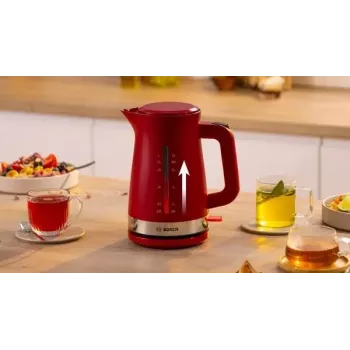 Bosch TWK4M224 elektrischer Wasserkocher 1,7 L 2400 W Rot