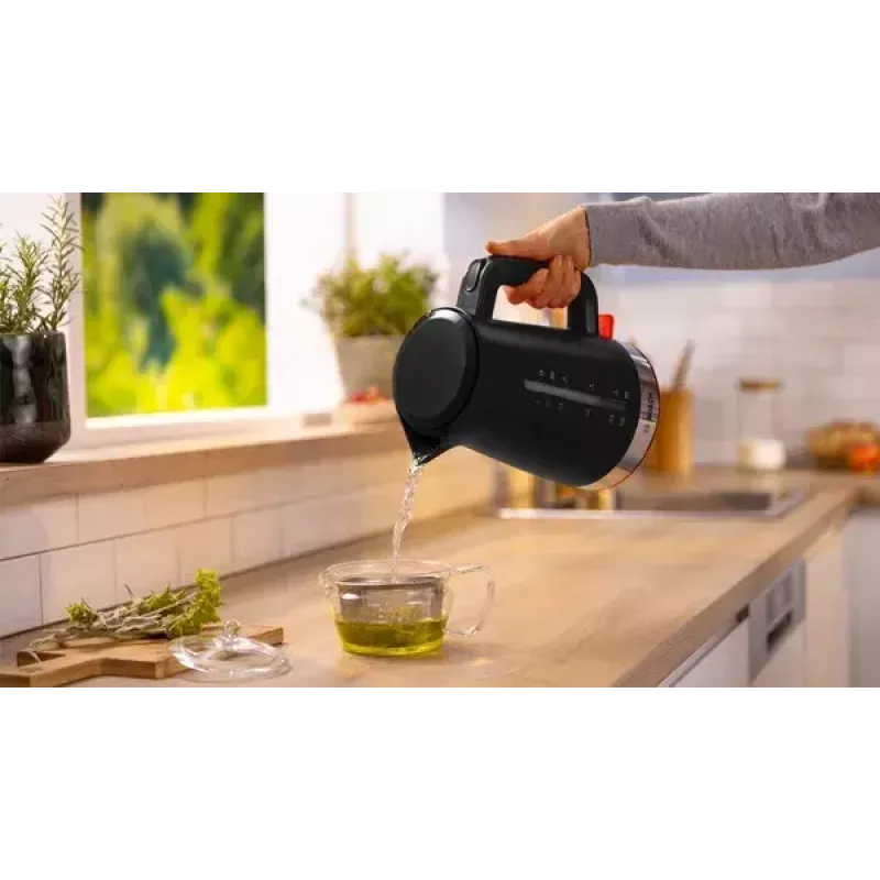 Wasserkocher Bosch TWK4M223 1,7 l, 2400 W, schwarz, kabellos, verdecktes Heizelement