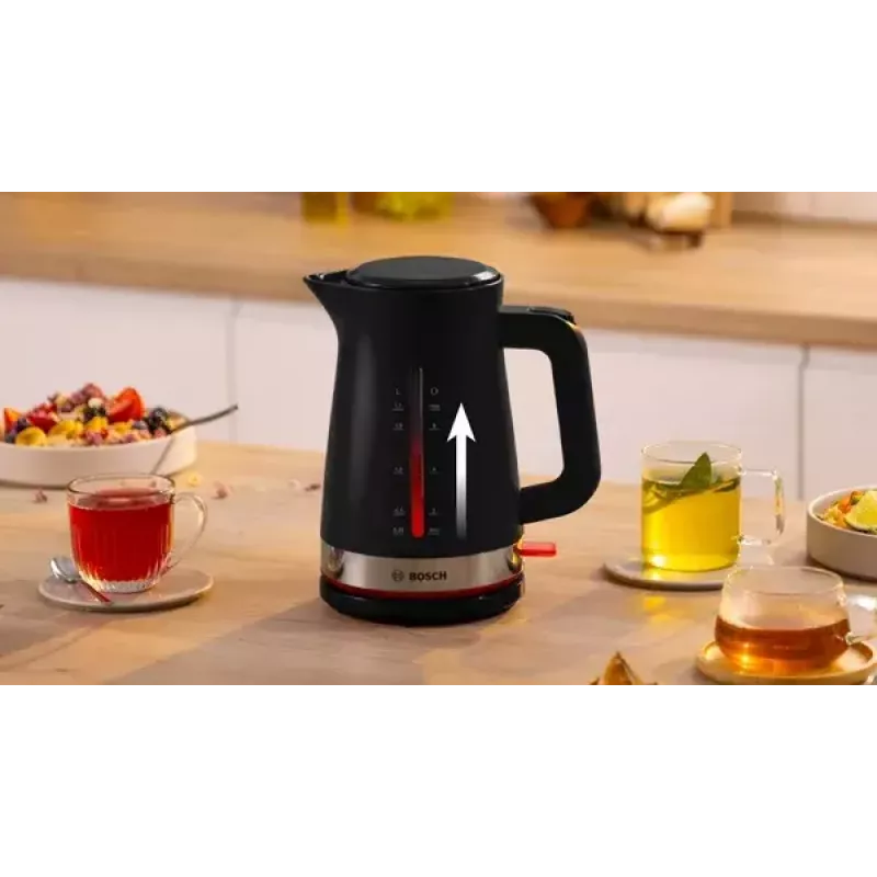 Wasserkocher Bosch TWK4M223 1,7 l, 2400 W, schwarz, kabellos, verdecktes Heizelement