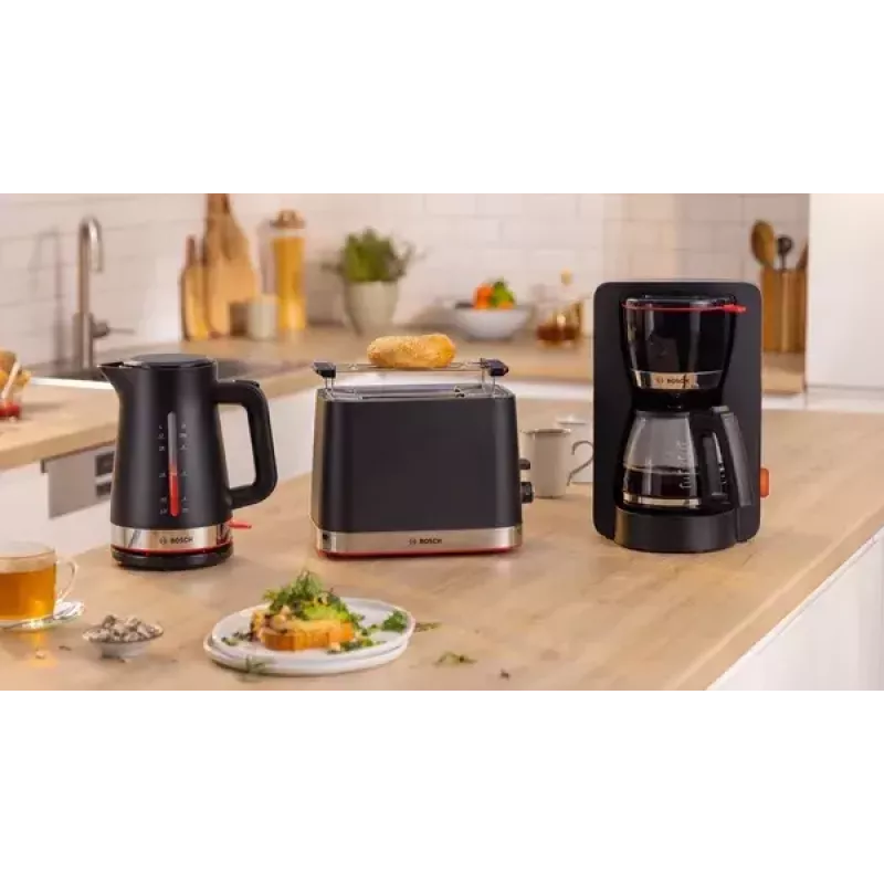 Wasserkocher Bosch TWK4M223 1,7 l, 2400 W, schwarz, kabellos, verdecktes Heizelement