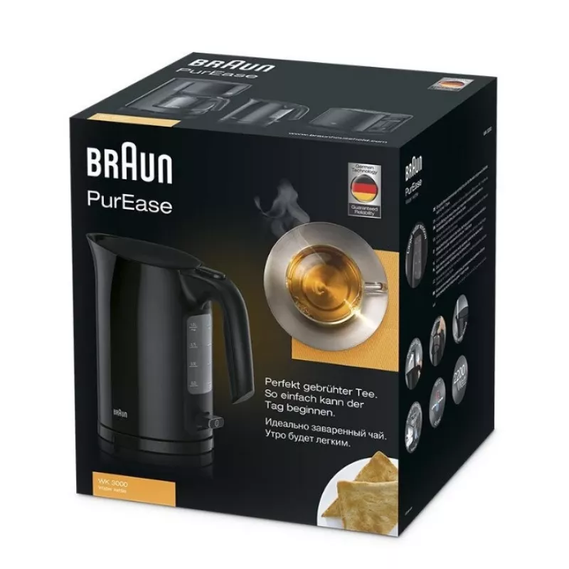 Braun PurEase WK 3000 BK Wasserkocher 1 L 2200 W Schwarz