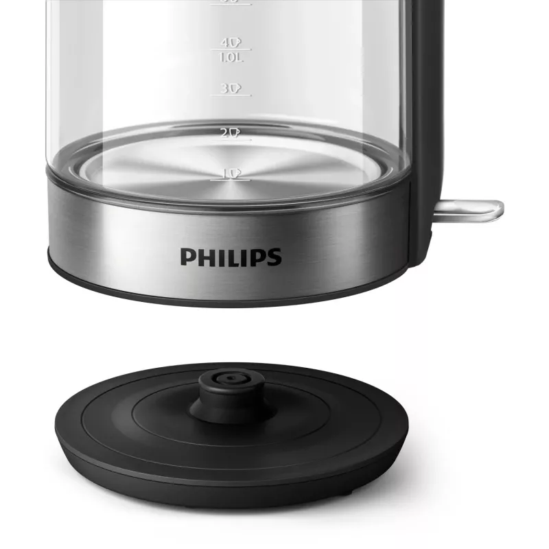 Philips 5000 series Series 5000 HD9339/80 Glaskocher, 1,7 L, 2200 W, Glas, Edelstahl, Wasserstandsanzeige, kabellos