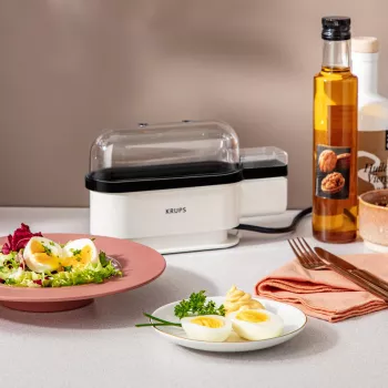 Eierkocher Krups EG2341 3 Eier Kapazität 300 W Schwarz Weiß