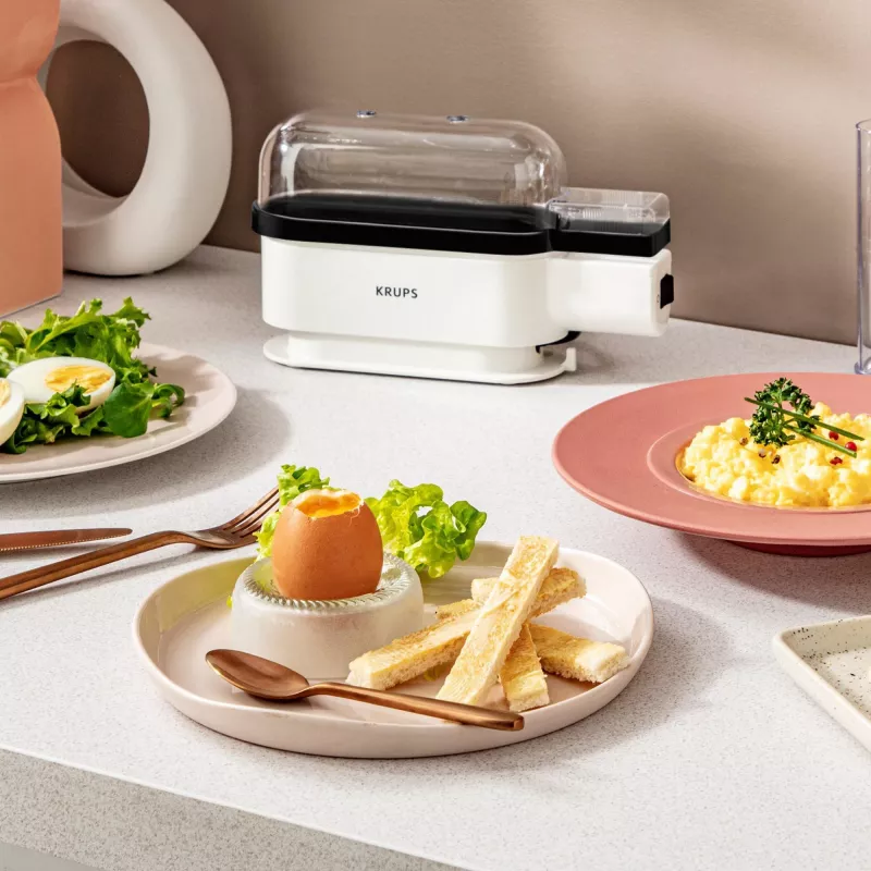 Eierkocher Krups EG2341 3 Eier Kapazität 300 W Schwarz Weiß