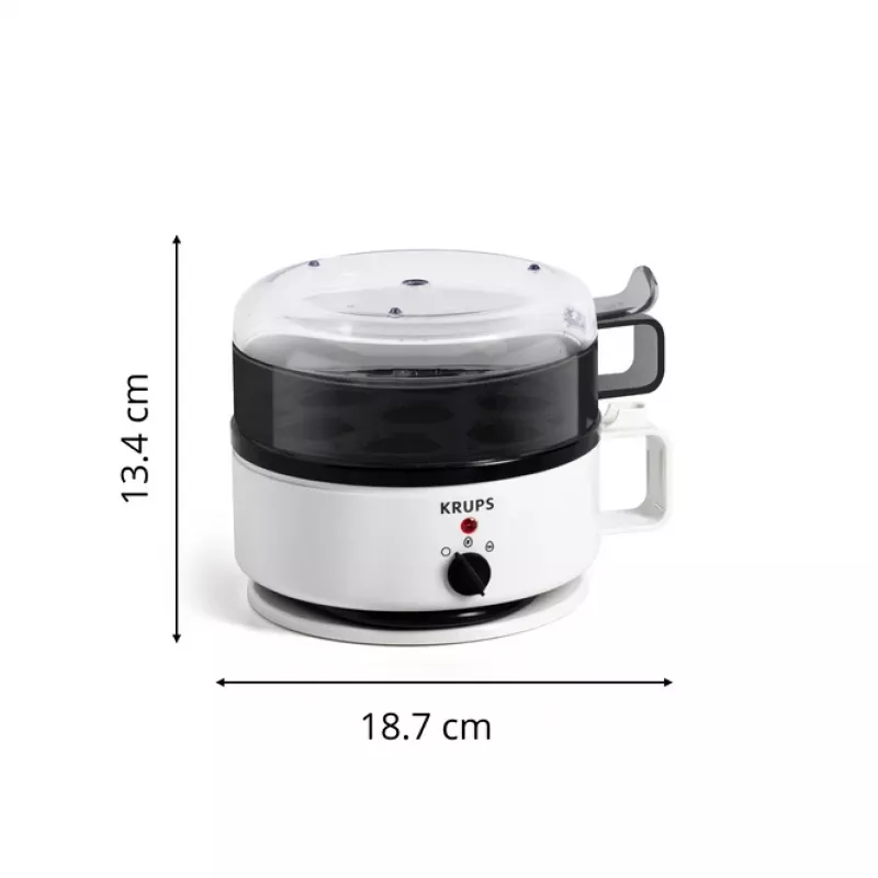 Eierkocher Krups EG 230115 7 Ei(er) Weiß Kunststoff Drehregler