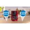 Filterkaffeemaschine Bosch TKA3M134 — 1,4 l Wassertank, 15 Tassen Kapazität, rot