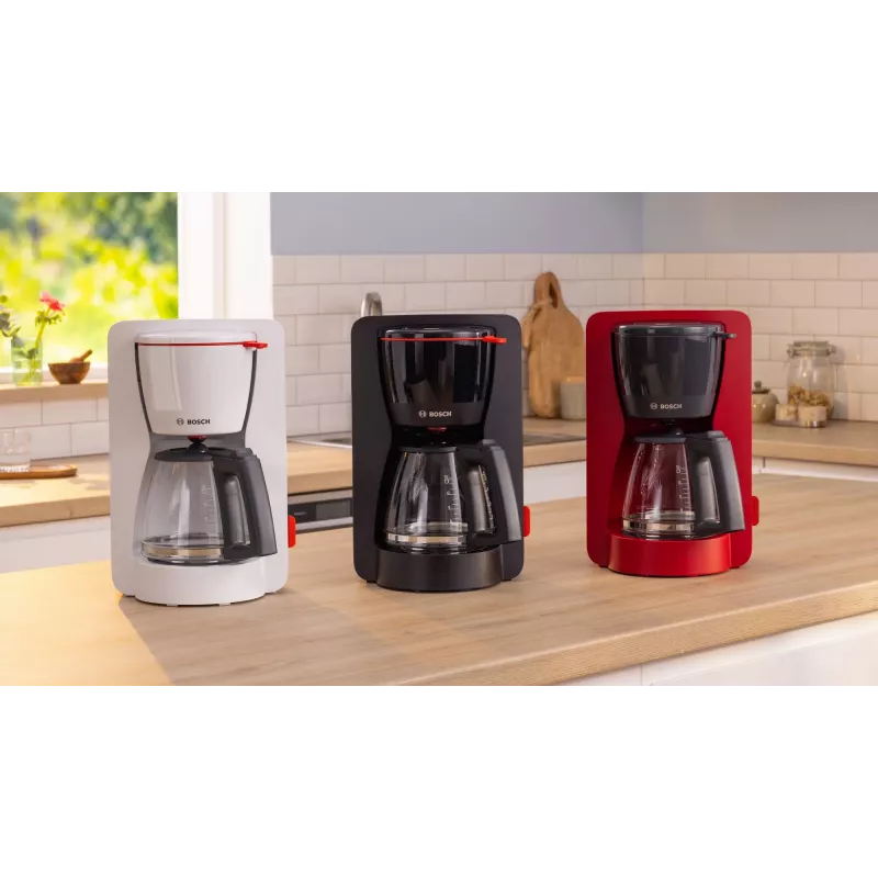 Filterkaffeemaschine Bosch TKA3M134 — 1,4 l Wassertank, 15 Tassen Kapazität, rot