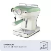 Ariete 1389 Vintage Espressomaschine - Espressomaschine für gemahlenen Kaffee oder ESE-Pads, in pastellgrüner Farbe