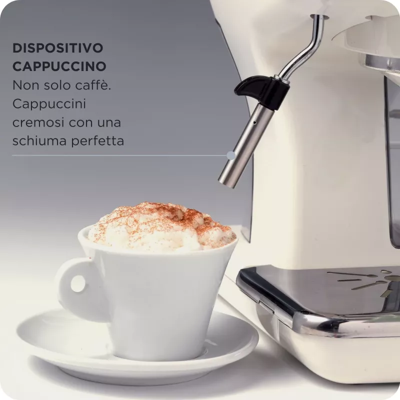 Ariete 1389 Vintage Espressomaschine - Espressomaschine für gemahlenen Kaffee oder ESE-Pads, in pastellgrüner Farbe
