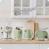 Ariete 1389 Vintage Espressomaschine - Espressomaschine für gemahlenen Kaffee oder ESE-Pads, in pastellgrüner Farbe
