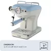Ariete 1389 Vintage Espresso-Kaffeemaschine - Espressomaschine für Kaffeepulver oder ESE-Pads, in pastellblau