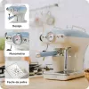 Ariete 1389 Vintage Espresso-Kaffeemaschine - Espressomaschine für Kaffeepulver oder ESE-Pads, in pastellblau