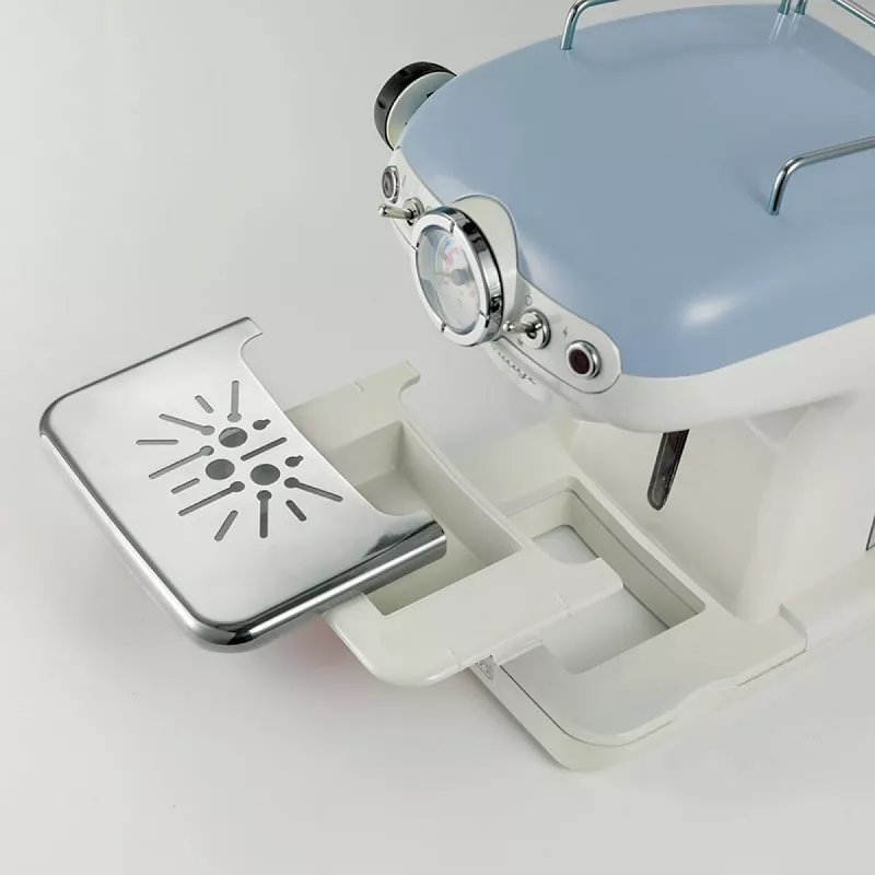 Ariete 1389 Vintage Espresso-Kaffeemaschine - Espressomaschine für Kaffeepulver oder ESE-Pads, in pastellblau