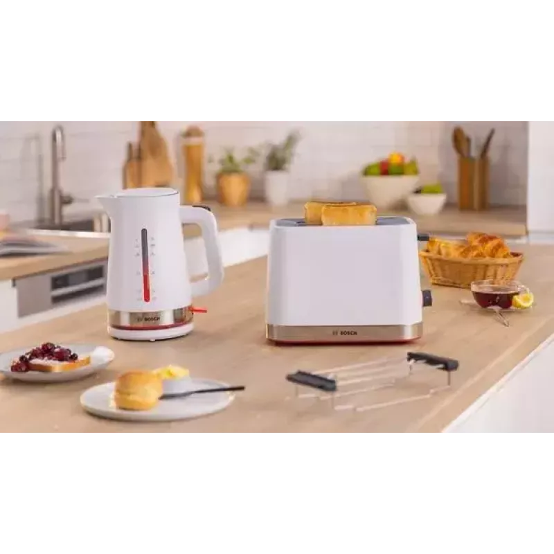 Toaster Bosch TAT4M221 2 Scheiben 950 W Weiß Edelstahl