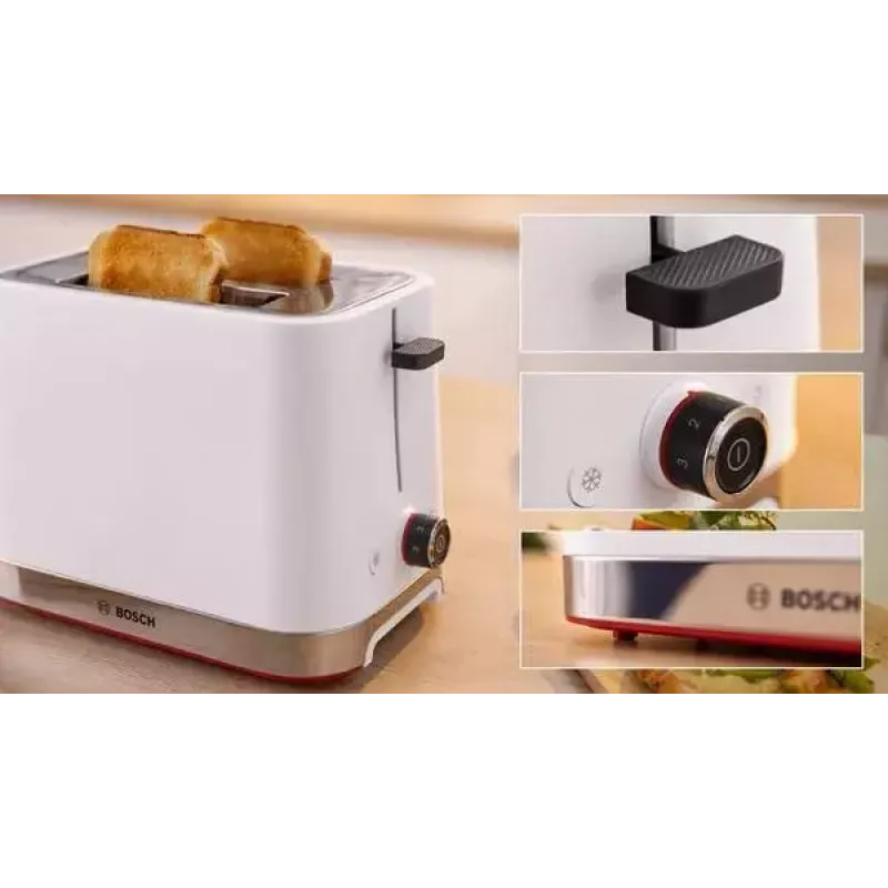 Toaster Bosch TAT4M221 2 Scheiben 950 W Weiß Edelstahl