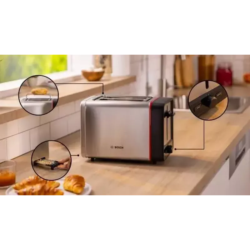 Bosch TAT6M420 Toaster 2 Scheiben 970 W Edelstahl