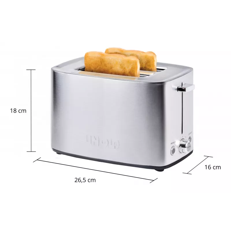 Toaster Unold Esge 38216, 2-Scheiben-Toaster mit einstellbarer Bräunungssteuerung