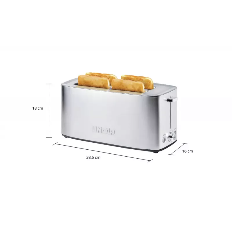 Toaster Unold Tom 38266 4 Scheiben Edelstahl 1200 W