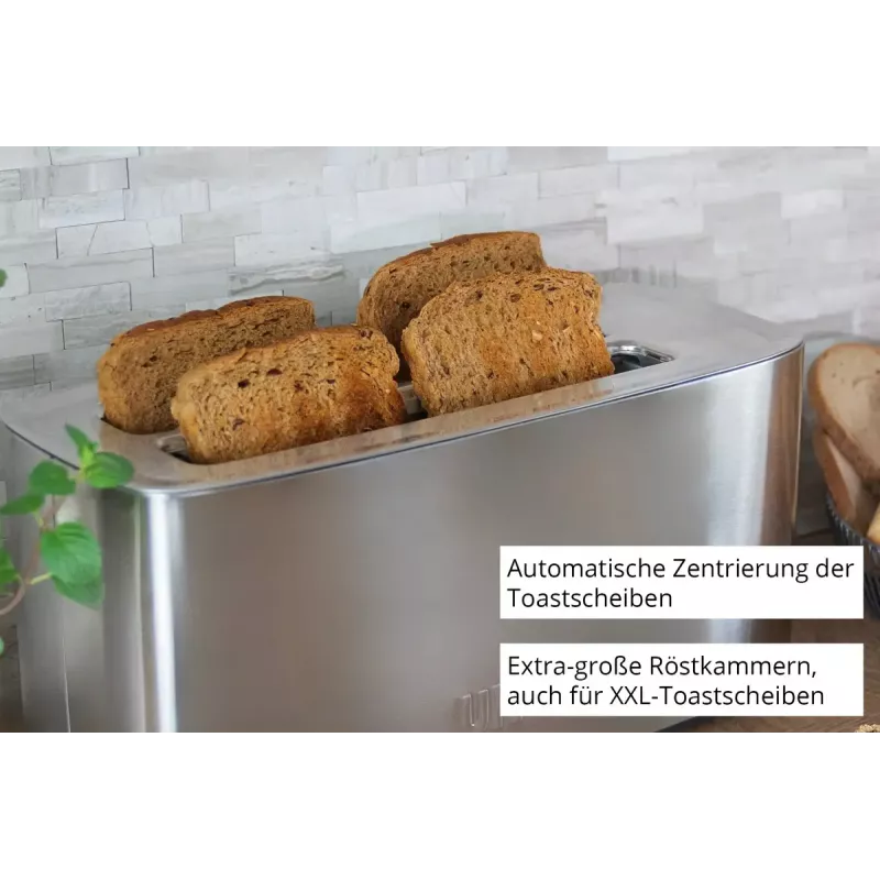 Toaster Unold Tom 38266 4 Scheiben Edelstahl 1200 W