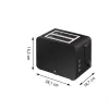 Toaster WMF Stelio 0414210071 2 Scheiben 1050 W Schwarz