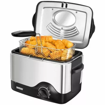 Unold 58615 Fritteuse Einzel Standgerät 1200 W Fritteuse Schwarz, Edelstahl