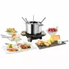 Elektrisches Fondue Unold 48645 1,5L 8 Personen Schwarz Silber