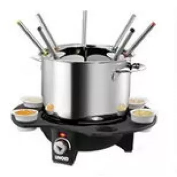 Elektrisches Fondue Unold 48645 1,5L 8 Personen Schwarz Silber
