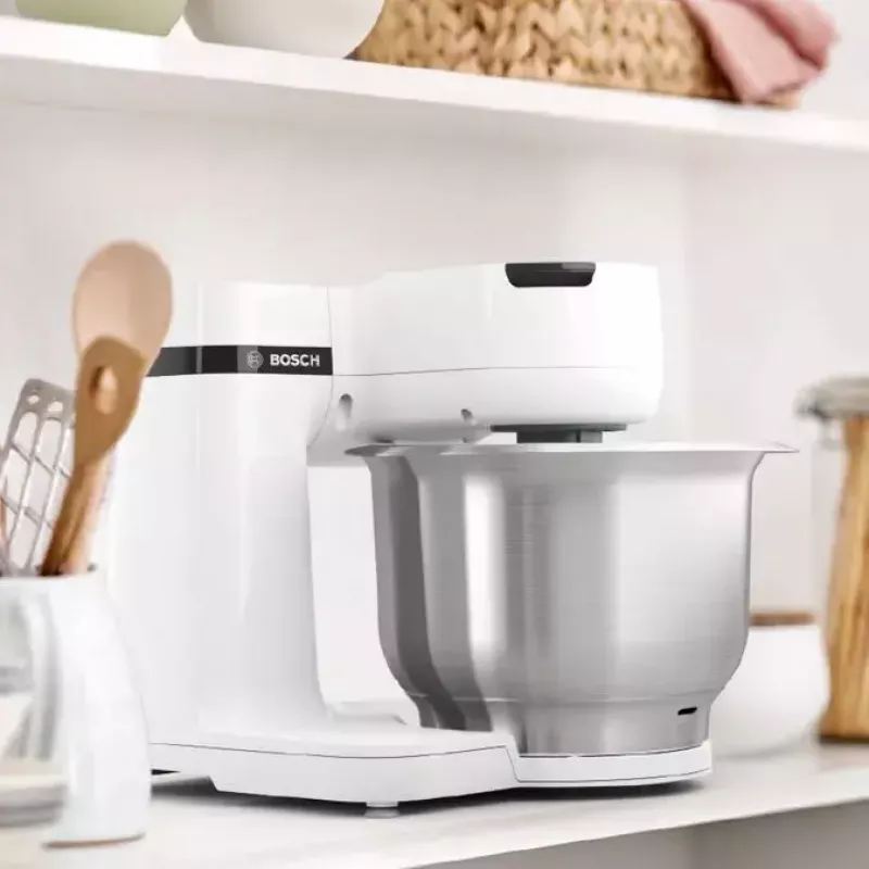 Küchenmaschine Bosch Serie 2 MUMS2EW00 — 700 W Motor, 3,8 L Edelstahlschüssel, weiß