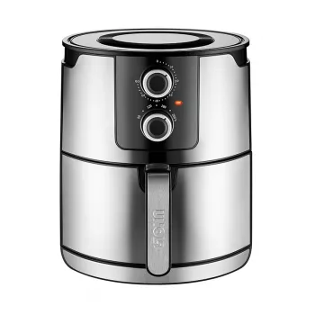 Unold 58655 Fritteuse Double 5 L 1400 W Heißluftfritteuse Schwarz, Edelstahl