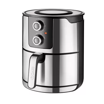 Unold 58655 Fritteuse Double 5 L 1400 W Heißluftfritteuse Schwarz, Edelstahl