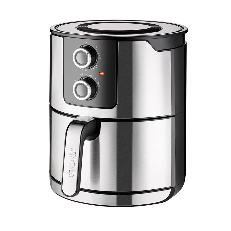Unold 58655 Fritteuse Double 5 L 1400 W Heißluftfritteuse Schwarz, Edelstahl