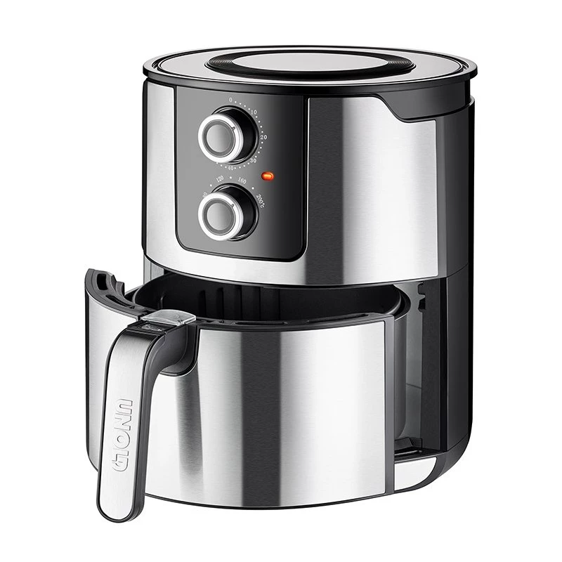 Unold 58655 Fritteuse Double 5 L 1400 W Heißluftfritteuse Schwarz, Edelstahl