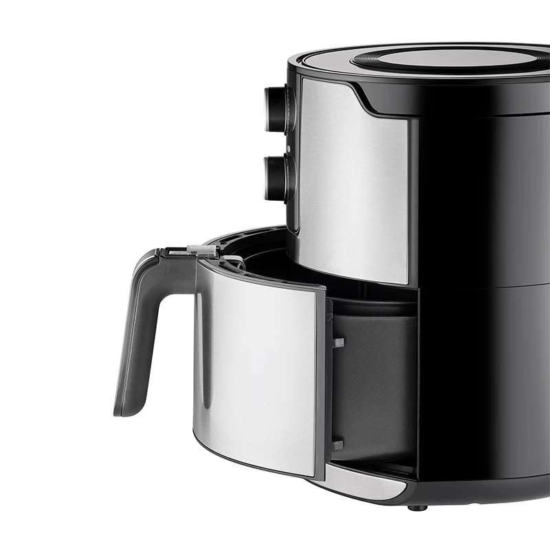 Unold 58655 Fritteuse Double 5 L 1400 W Heißluftfritteuse Schwarz, Edelstahl