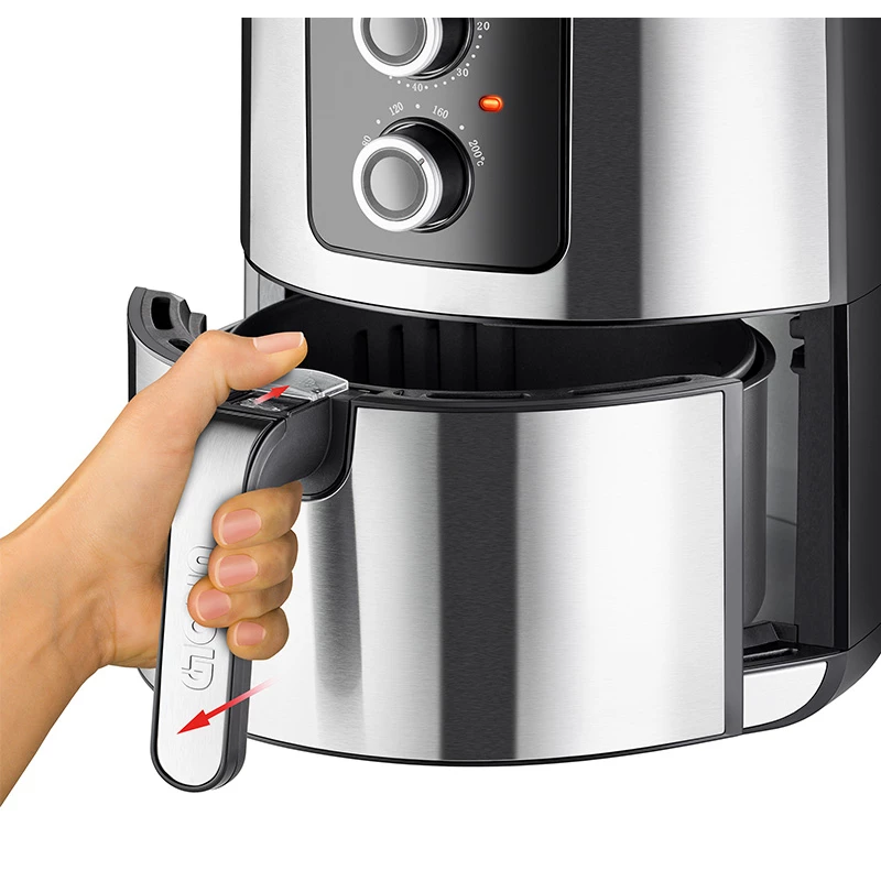 Unold 58655 Fritteuse Double 5 L 1400 W Heißluftfritteuse Schwarz, Edelstahl