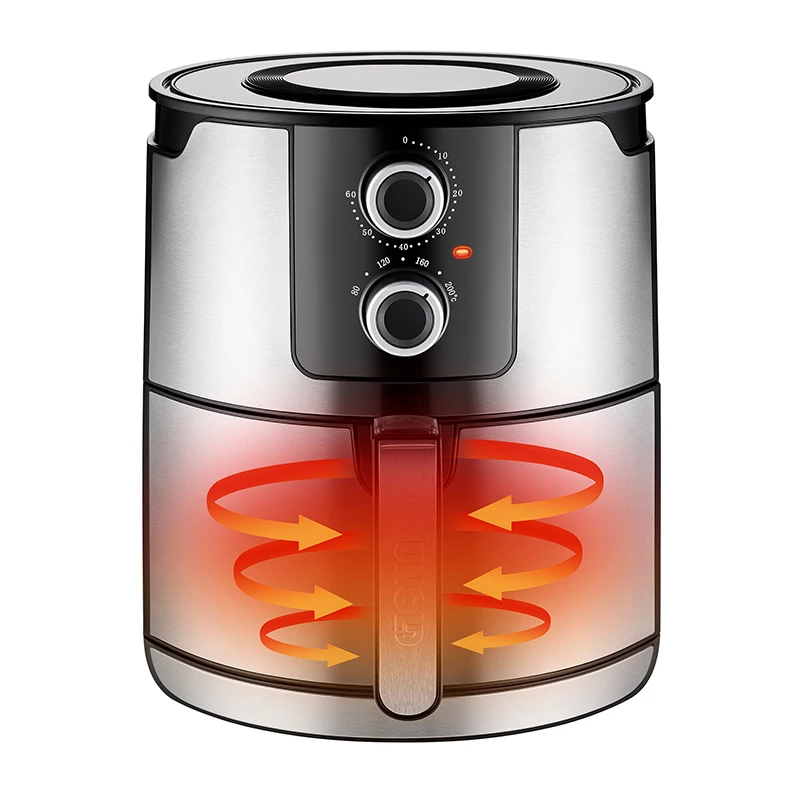 Unold 58655 Fritteuse Double 5 L 1400 W Heißluftfritteuse Schwarz, Edelstahl
