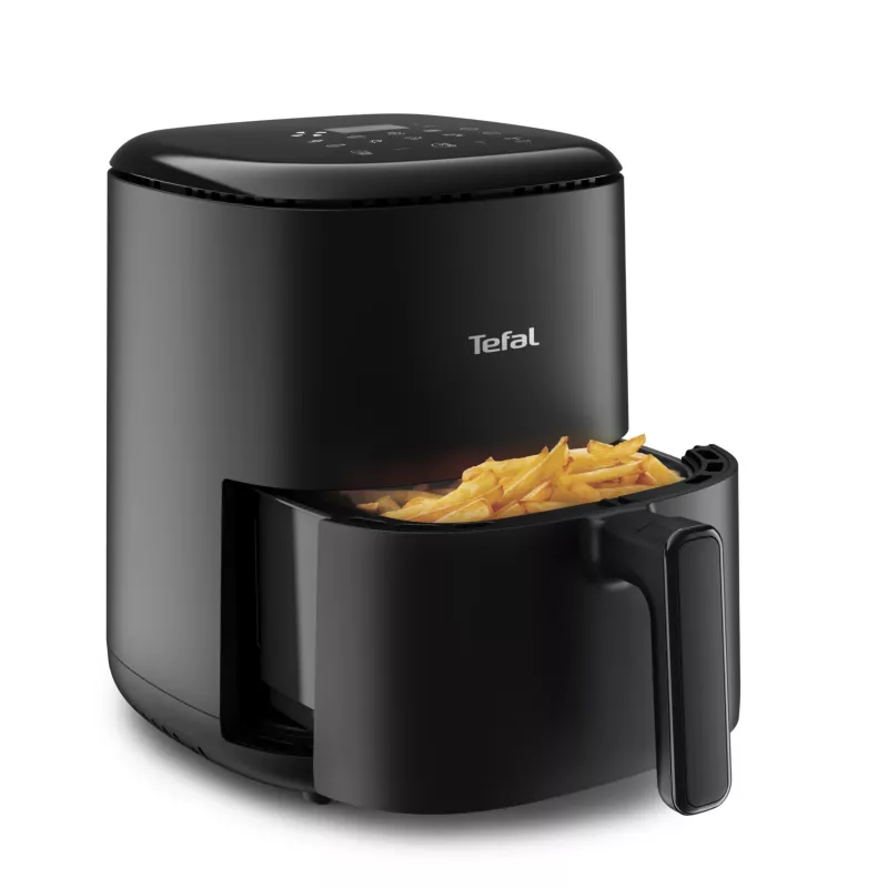 Heißluftfritteuse Tefal Easy Fry EY145810 — 3 L Fassungsvermögen, 1300 W, Touch-Steuerung, LCD-Display, schwarz