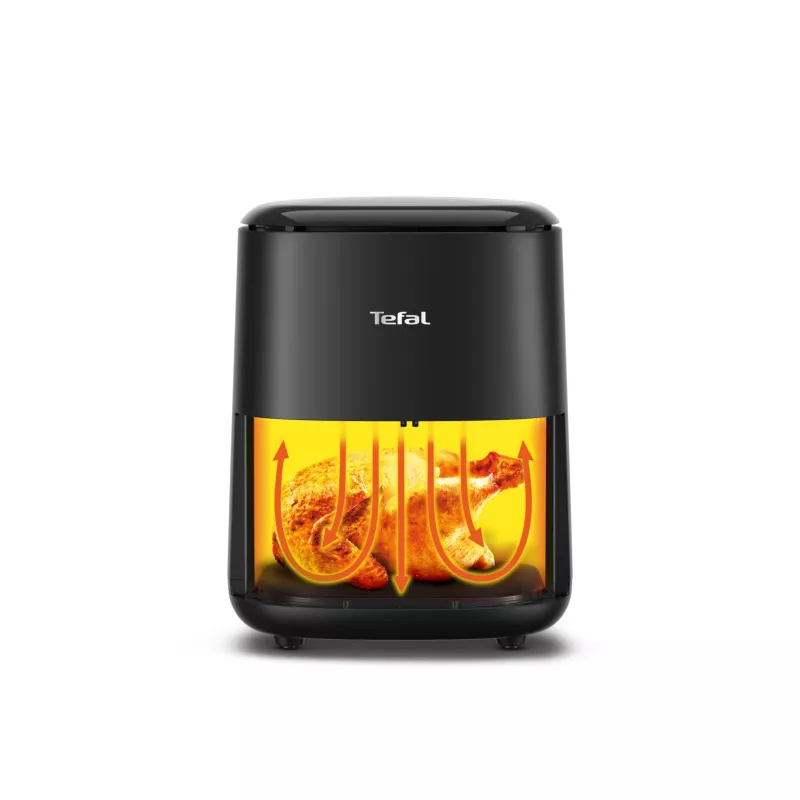 Heißluftfritteuse Tefal Easy Fry EY145810 — 3 L Fassungsvermögen, 1300 W, Touch-Steuerung, LCD-Display, schwarz