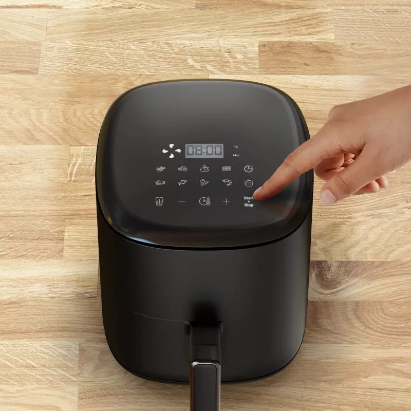 Heißluftfritteuse Tefal Easy Fry EY145810 — 3 L Fassungsvermögen, 1300 W, Touch-Steuerung, LCD-Display, schwarz