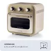 Ariete 4632 Heißluftfritteuse und Backofen Vintage, 1400W, 2in1, Fassungsvermögen 16L, Zubehör inklusive, Timer 60 Minuten, Doppelglas, Beige